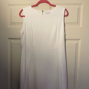 Calvin Klein Sheath Dress White sz 14